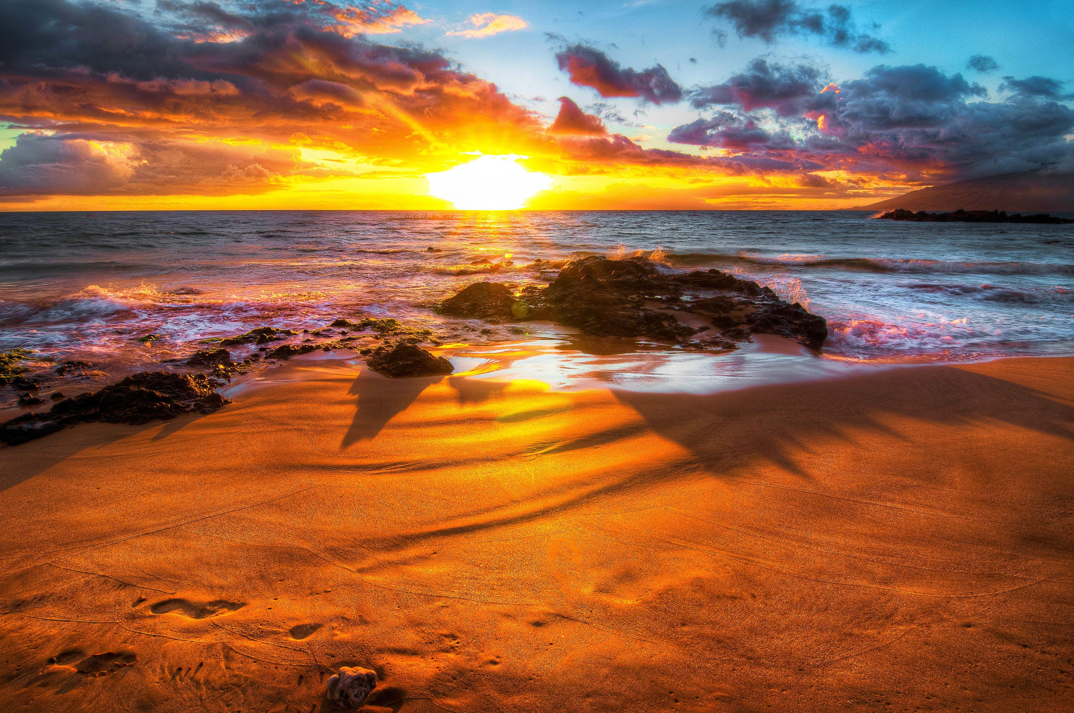 HD Sunset Beaches Backgrounds | PixelsTalk.Net