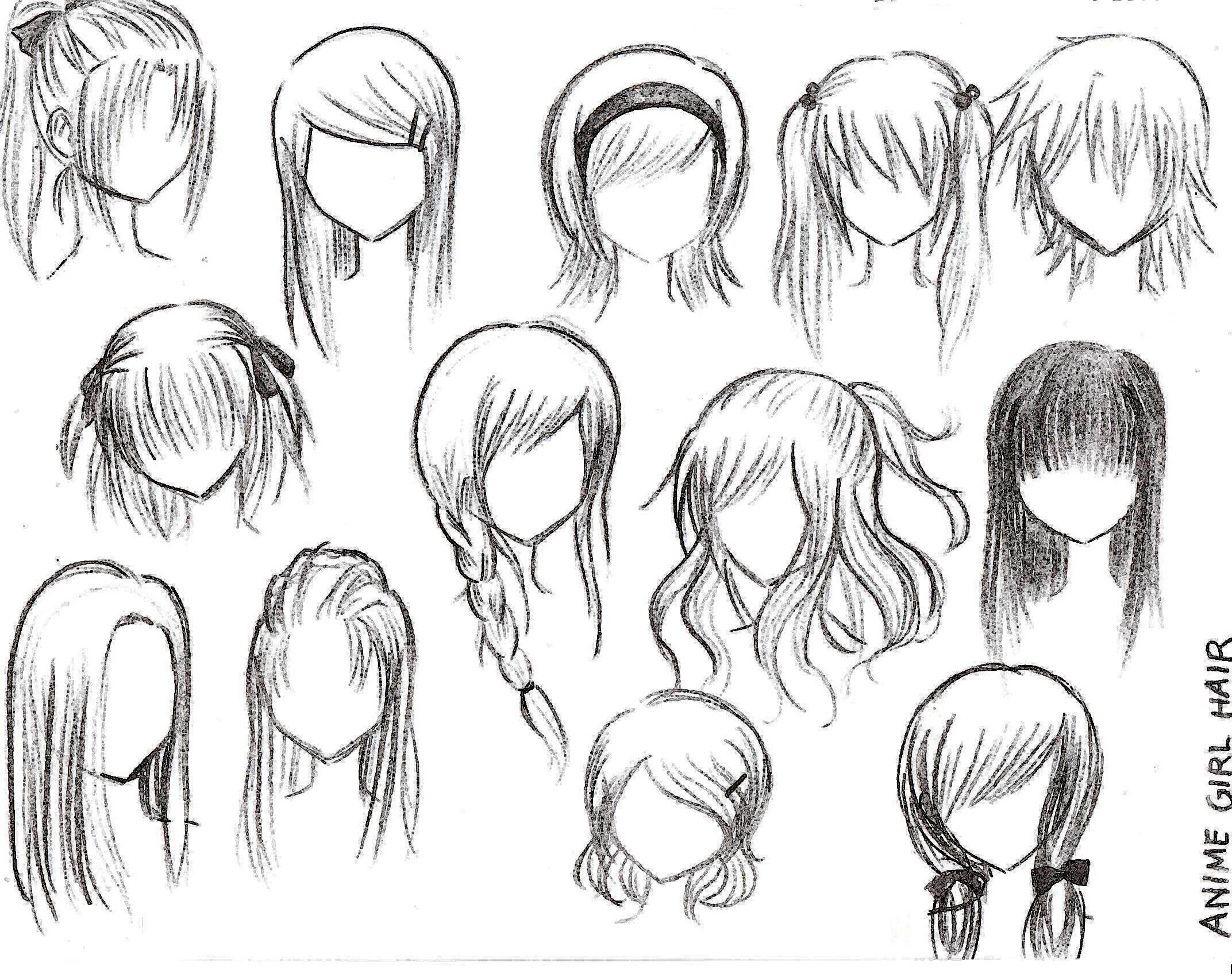 12 Anime Hairstyles Female Hairstyles Ideas Images Stock Photos  Vectors   Shutterstock