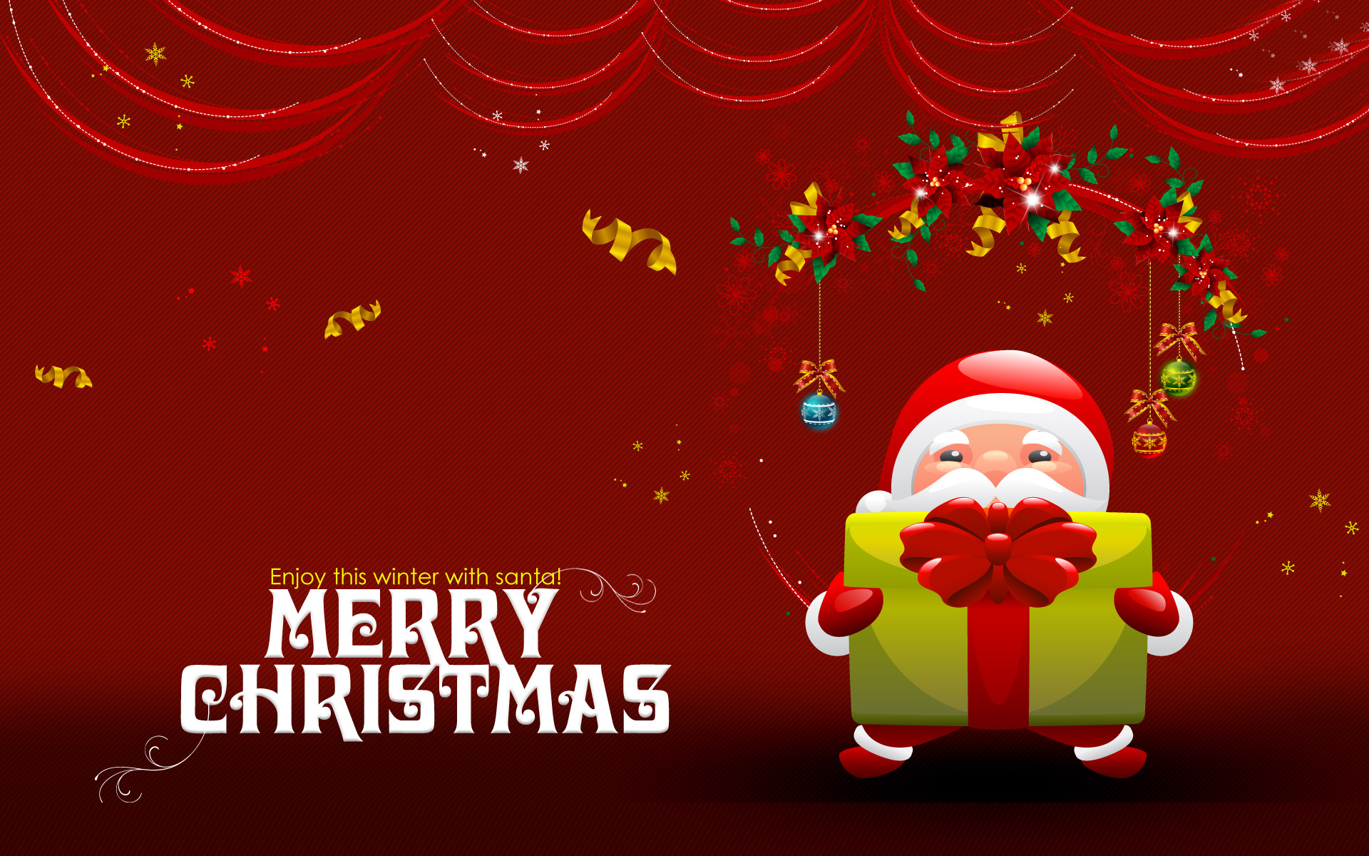 Merry Christmas Wallpapers Red Free Download | PixelsTalk.Net
