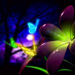 Nice Animated 3D Flower And Butterfly Wallpaper Desktop.