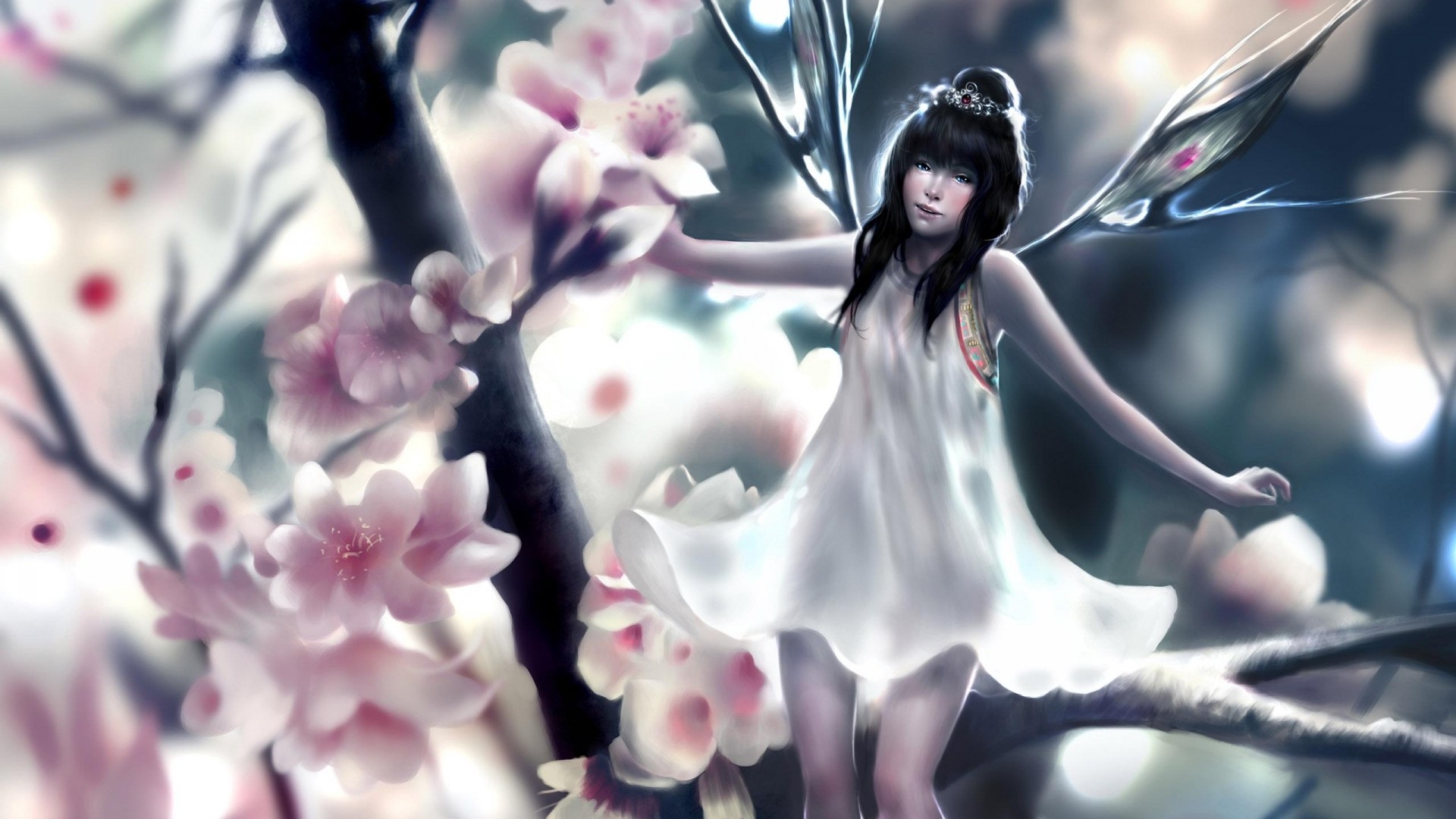 Girl with butterfly wings Beautiful fairy wallpaper hd for Desktop   Wallpapers13com