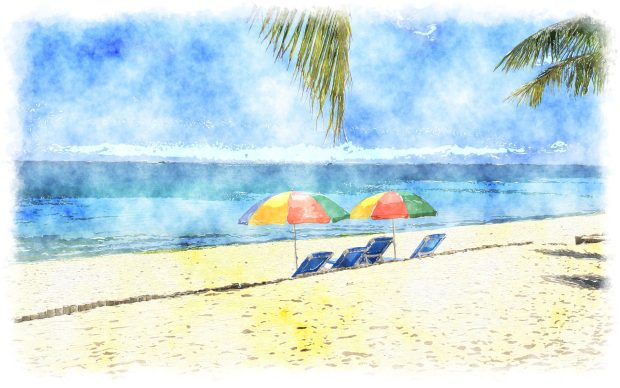 Tropical watercolor backgrounds.