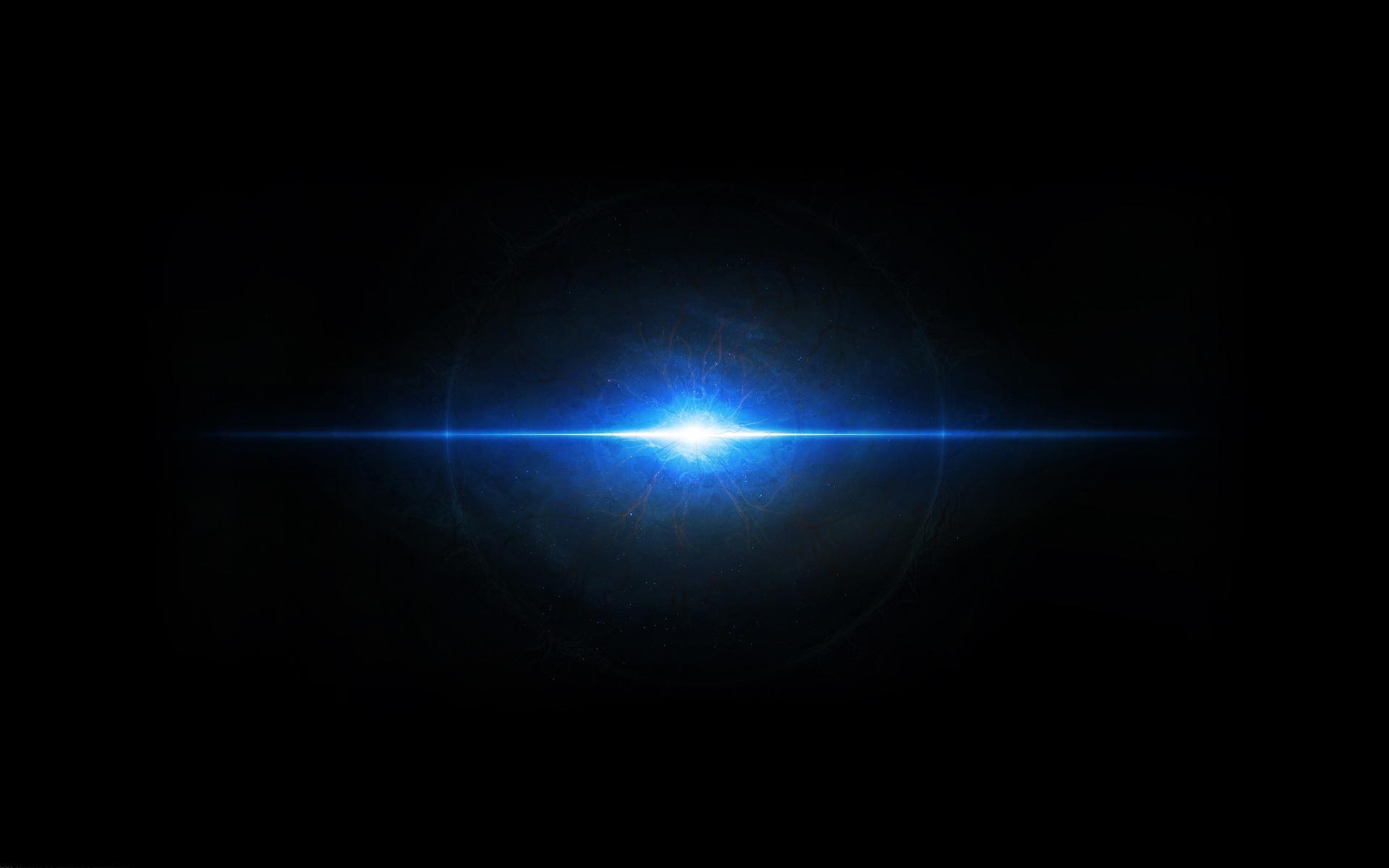 Light Blue and Black Space Wallpaper
