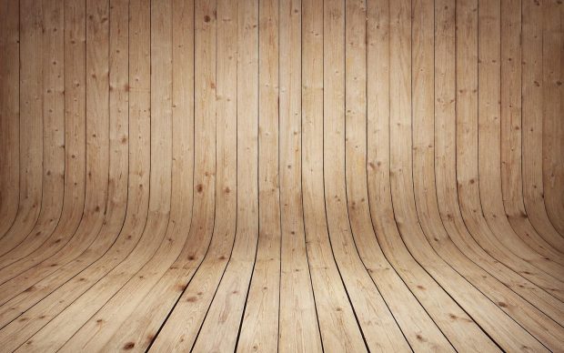 HD Wood Grain Curved Floor Wallpaper.