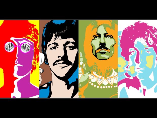 Psychedelic Beatles Wallpaper.
