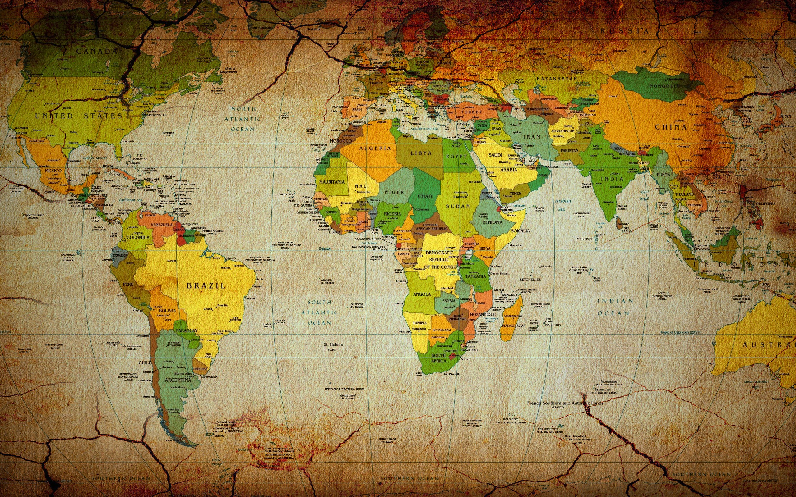 World Map Wallpaper HD - PixelsTalk.Net