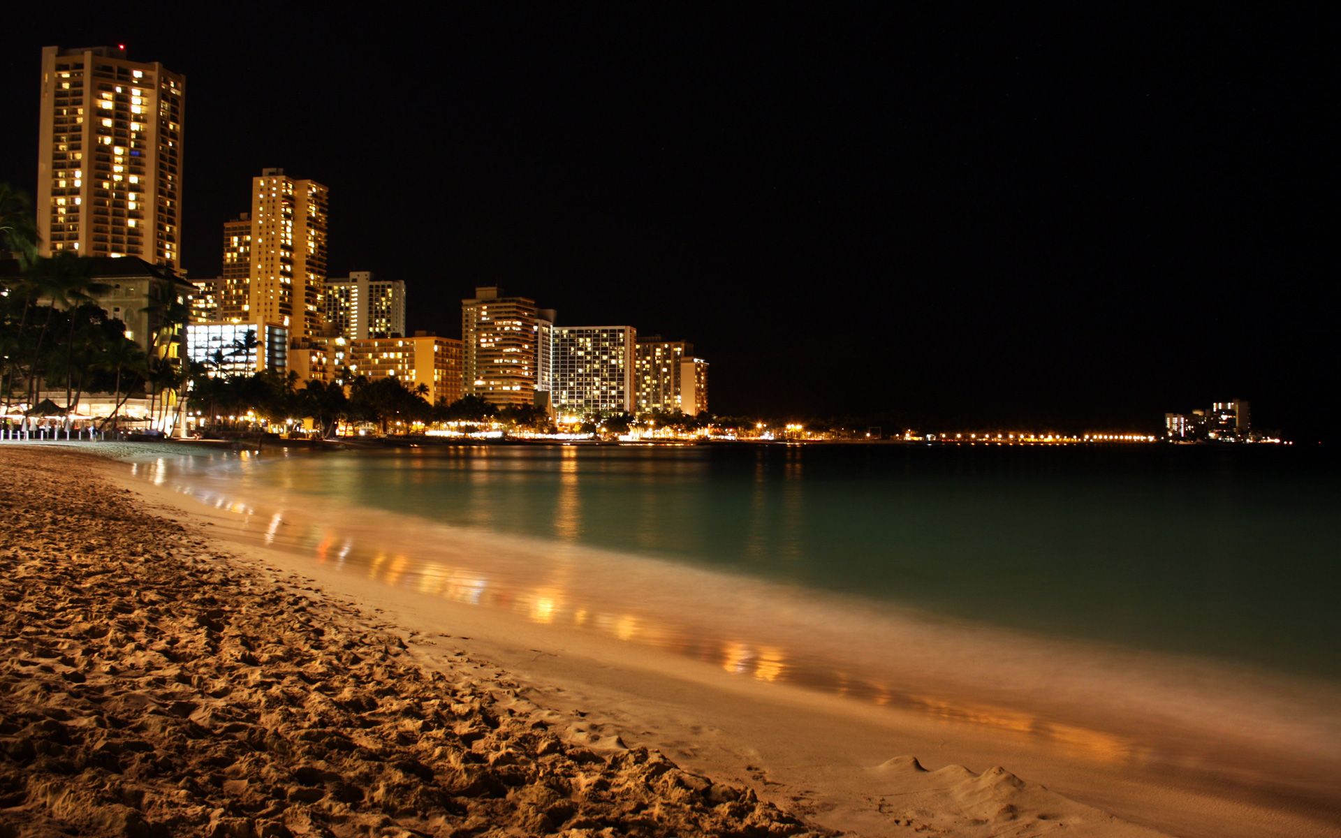 Beach At Night Desktop Backgrounds | PixelsTalk.Net
