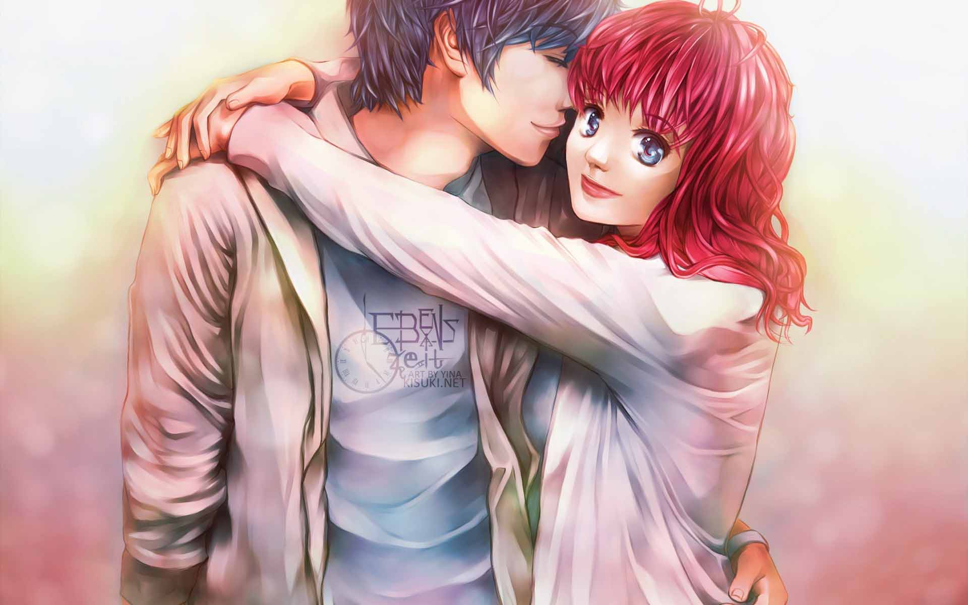HD desktop wallpaper Anime Love Couple Ocean Sunrise download free  picture 1046469