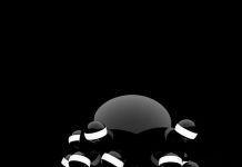 Dark Spheres 3D Iphone Background.