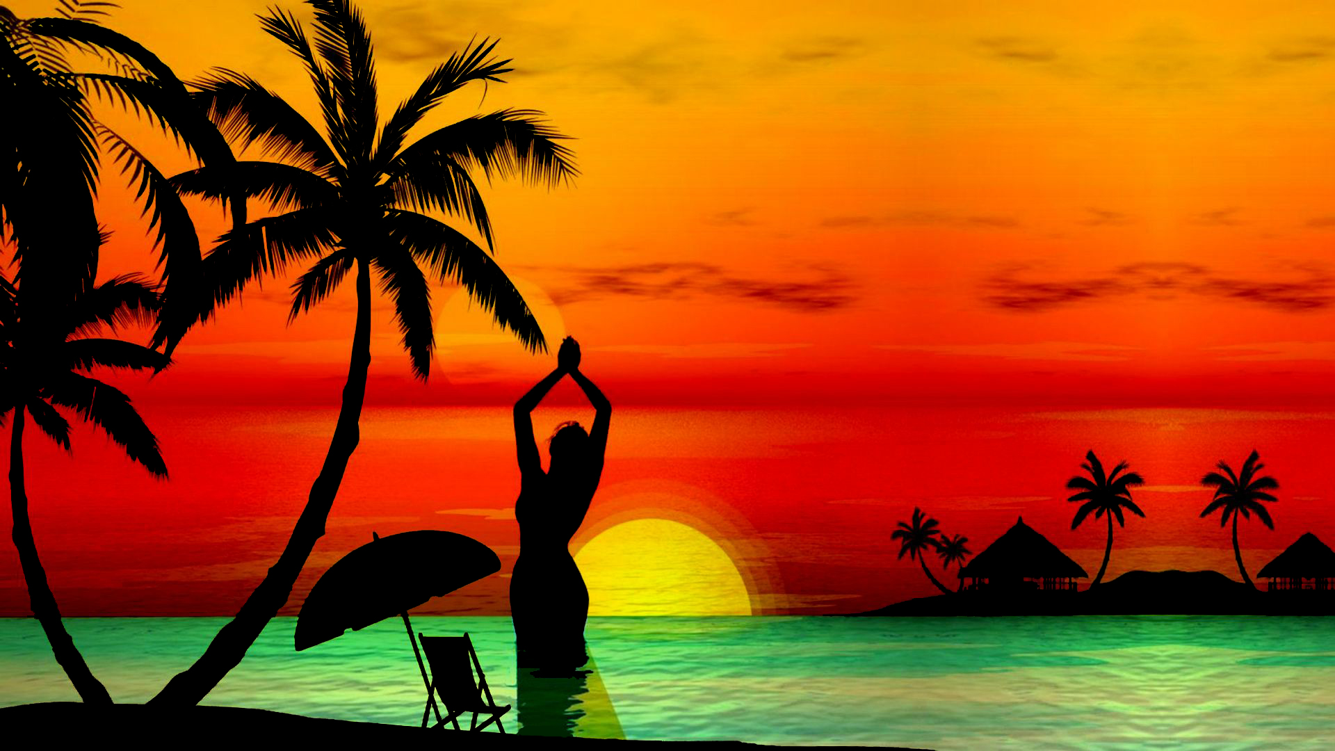 Free Download Sunset Beaches Backgrounds | PixelsTalk.Net