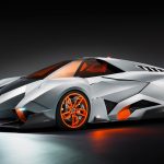 Lamborghini egoista futuristic orange glass pictures.