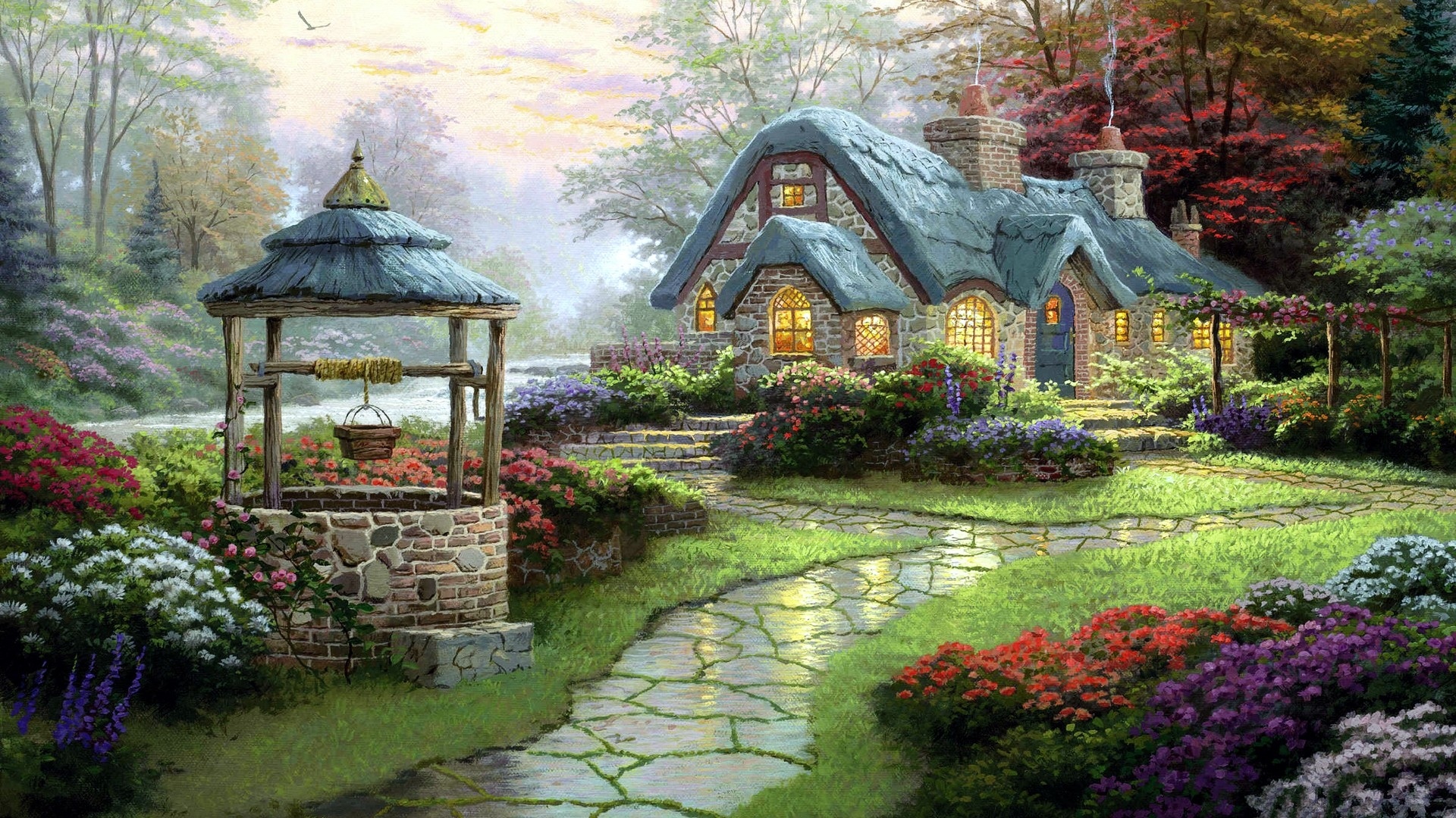 Old English Cottage Wallpaper Background ID 1123850
