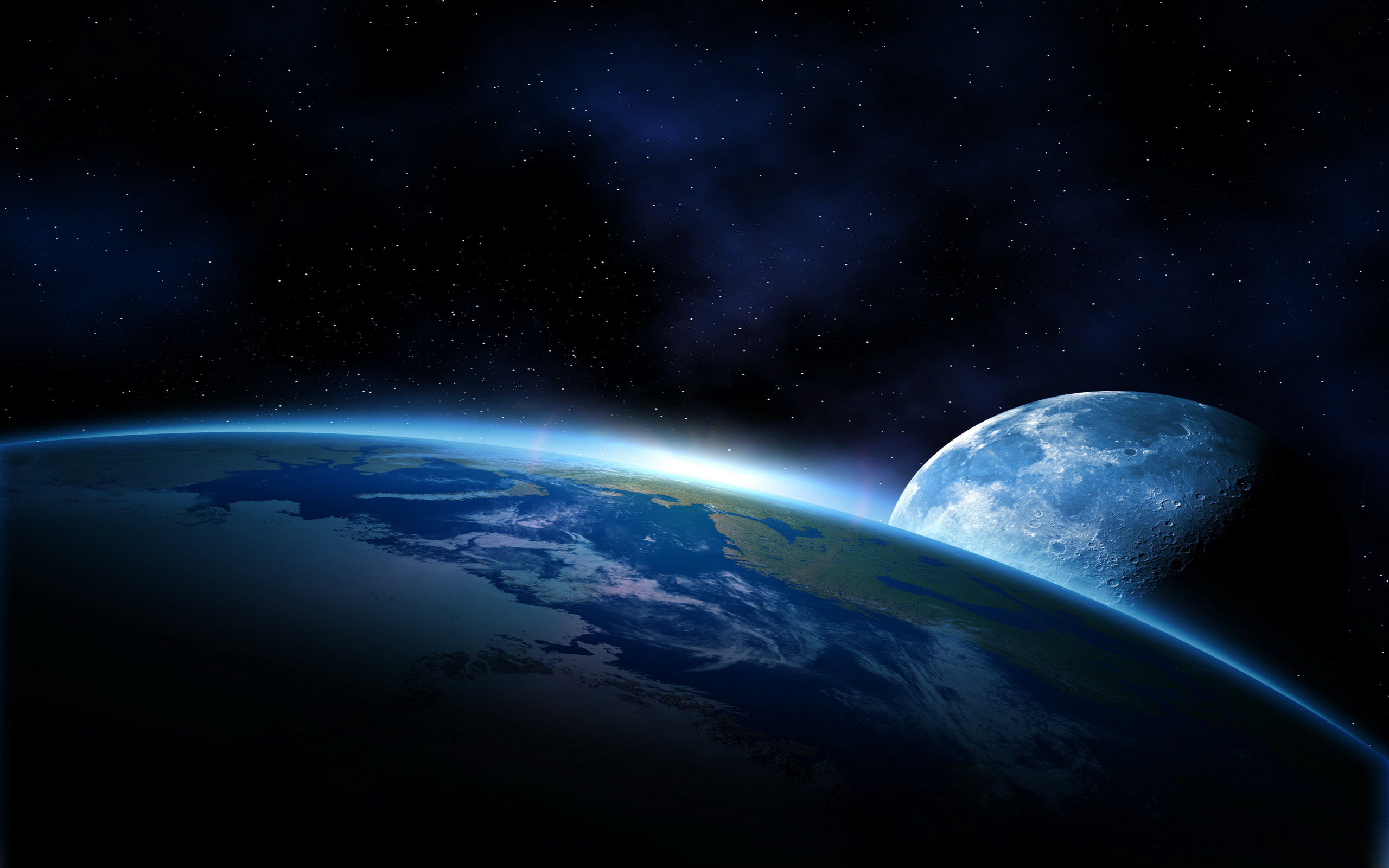 3D planet earth 2K wallpaper download