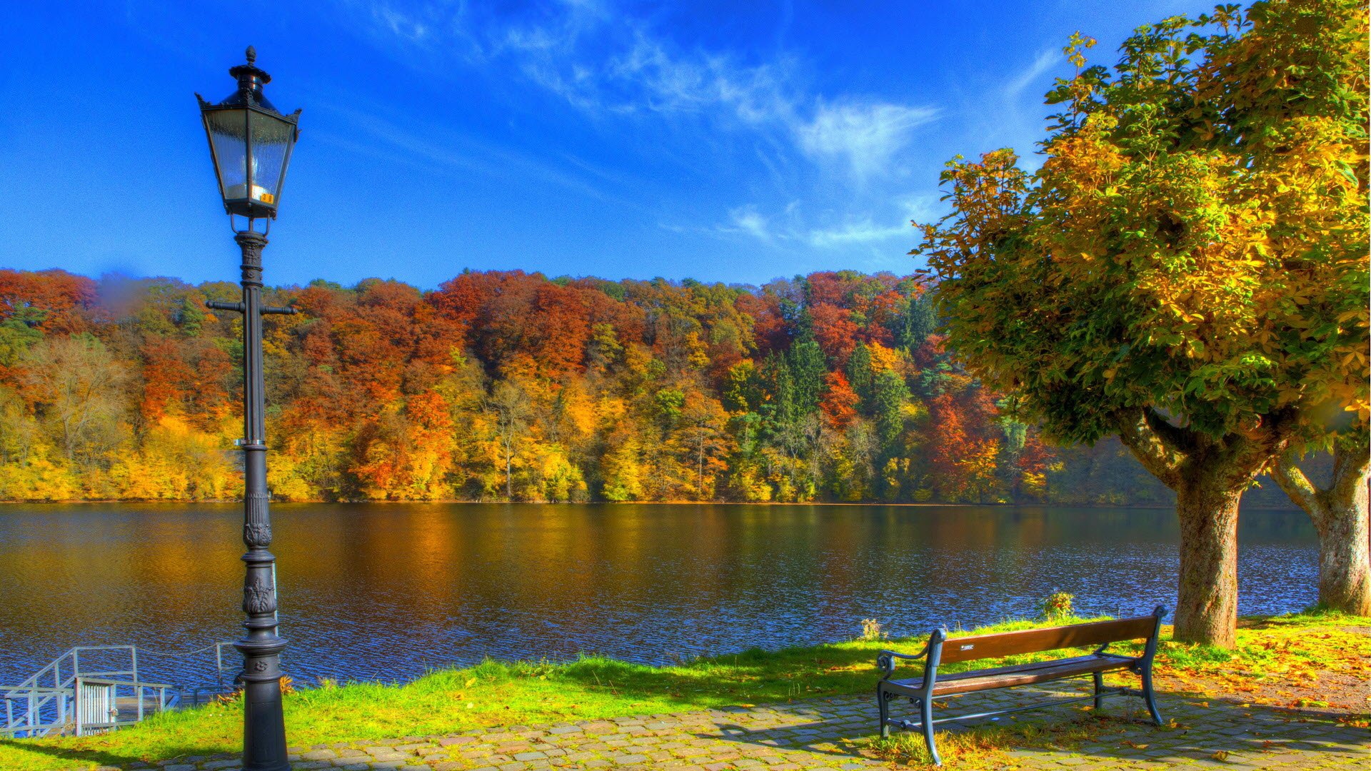 Fall Autumn River Desktop Wallpaper