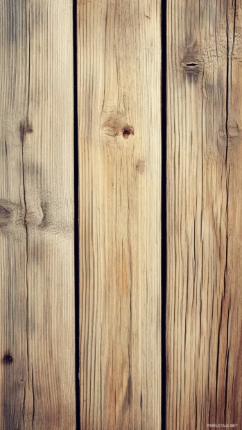 A simple mobile wallpaper showcasing a light wood texture with clean lines, offering a natural, calming feel.