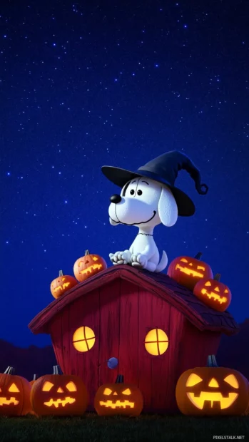 Snoopy Halloween Wallpaper HD free download.