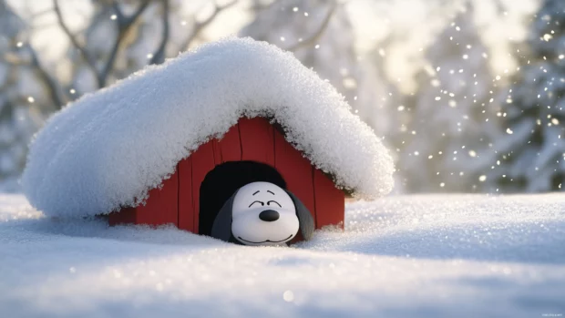 Snoopy Winter Desktop Wallpaper Free download.