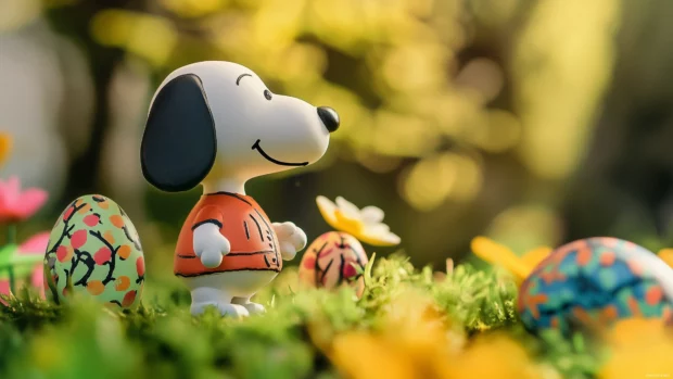 Easter Snoopy wallpaper HD.