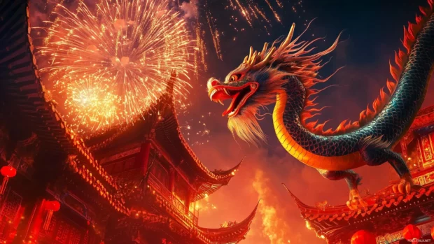 A Chinese Dragon desktop wallpaper.