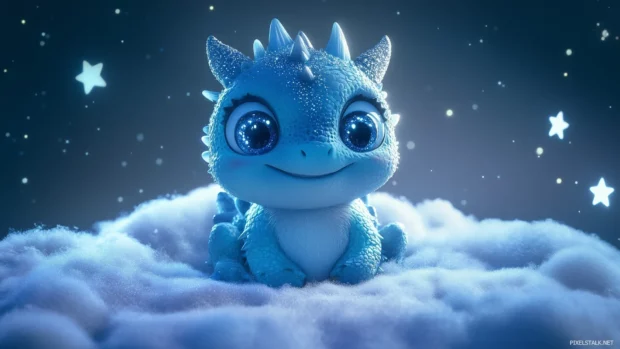 A chubby dragon HD wallpaper for desktop.