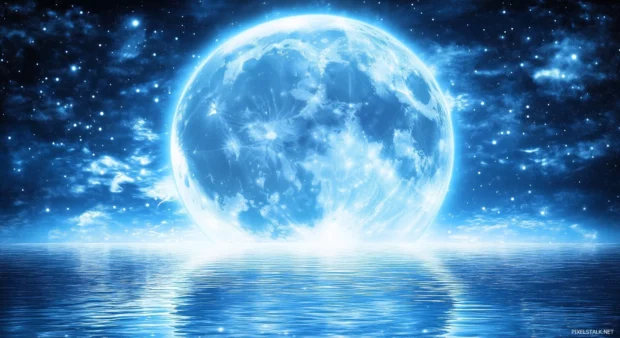 A cool Blue Moon Wallpaper HD.