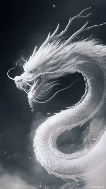 A cool Chinese dragon iPhone wallpaper.