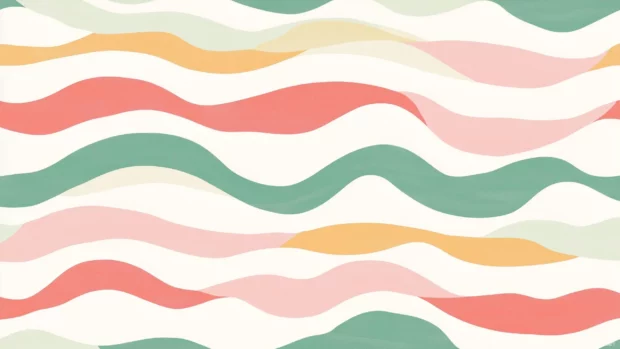 A cool wave pattern in soft pastel colors.