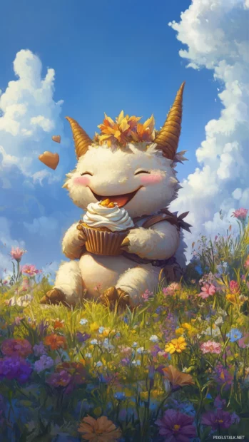 A cute, chubby dragon wallpaper free download.