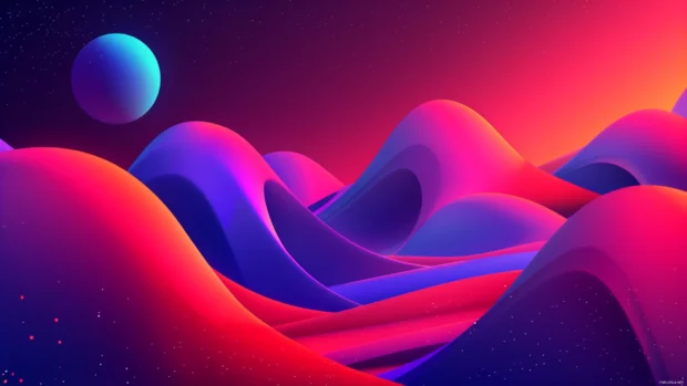 A desktop background with a cool red gradient spreading from left to right.