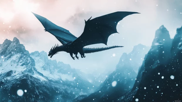 A fierce dragon 4K wallpaper for desktop.