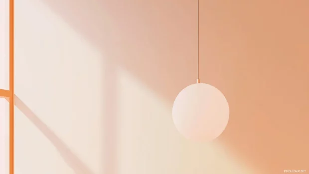 A gentle transition from pastel peach to a soft ivory at the edges, evoking a warm and inviting feel.