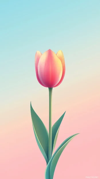 A light pink tulip flower wallpaper.