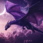 A majestic purple Dragon desktop wallpaper.