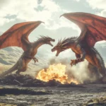 A pair of dragons computer wallpaper HD.