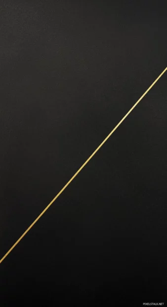 A simple black wallpaper with a single thin line of dark gold running diagonally from corner to corner.