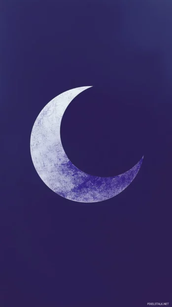 A simple crescent moon icon in icy blue.