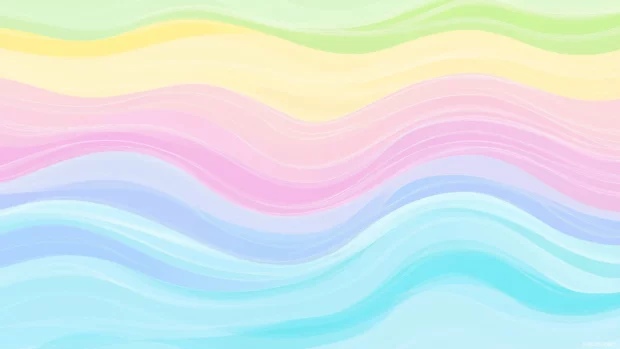 A smooth wave pattern in soft pastel colors, flowing seamlessly across a white background.