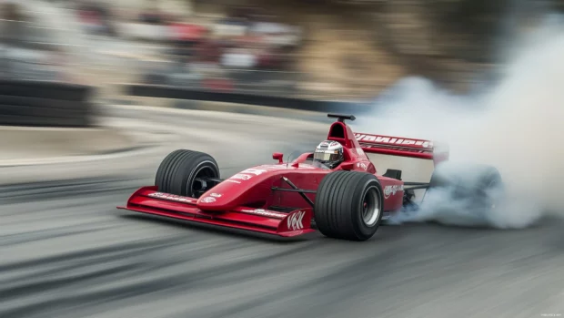 An F1 car drifting wallpaper.