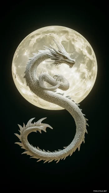 An elegant Dragon iPhone wallpaper.