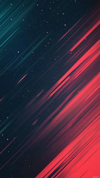 Cool Simple Wallpaper with a glowing neon lines on a dark gray gradient background.