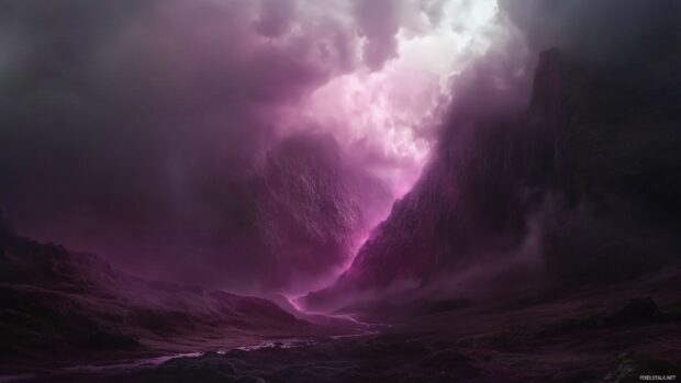 Dark purple clouds desktop wallpaper.