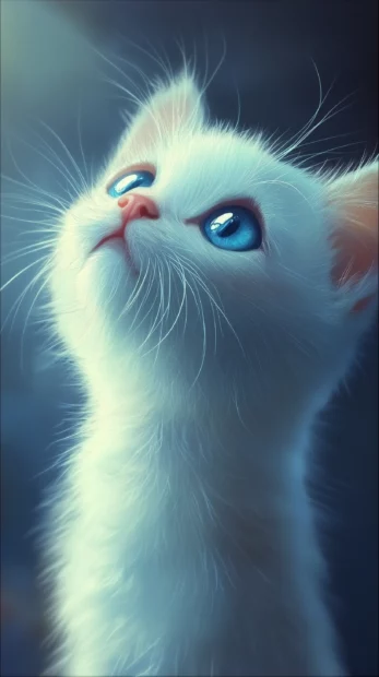 Kawaii cat phone wallpaper.