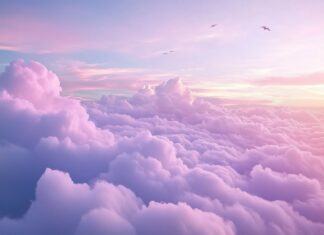 Light purple clouds PC HD wallpaper.