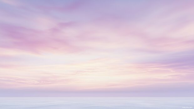 Light purple clouds wallpaper with subtle pink hues blending into a vibrant sunset.