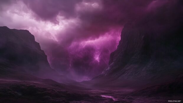 Purple storm clouds HD wallpaper.