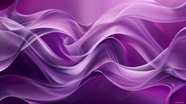 Serene cool purple desktop wallpaper featuring abstract waves and gentle curves.