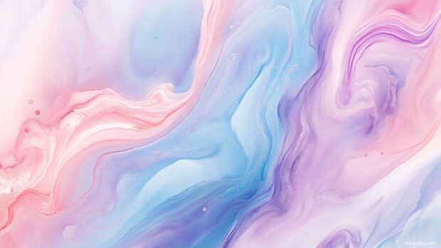 Soft, lavender colored clouds gently swirling in a pastel sky, evoking a dreamlike, serene feel perfect for a peaceful wallpaper.