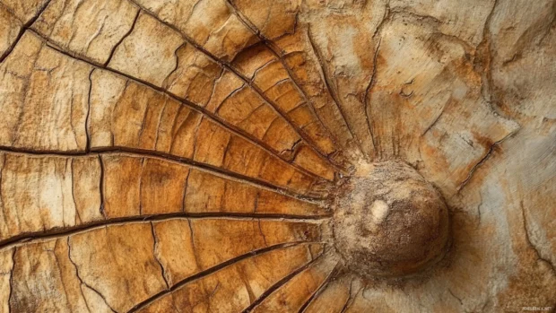 A HD macro photograph of a palm tree trunk at beach.