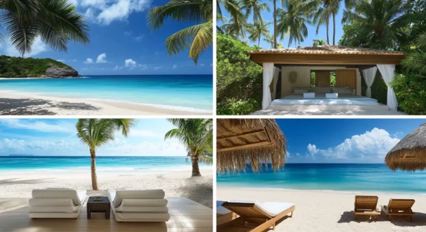 A collage of your dream summer vacation wallpaper.