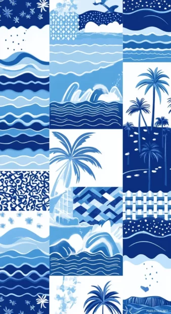 A geometric pattern inspired by beach elements.